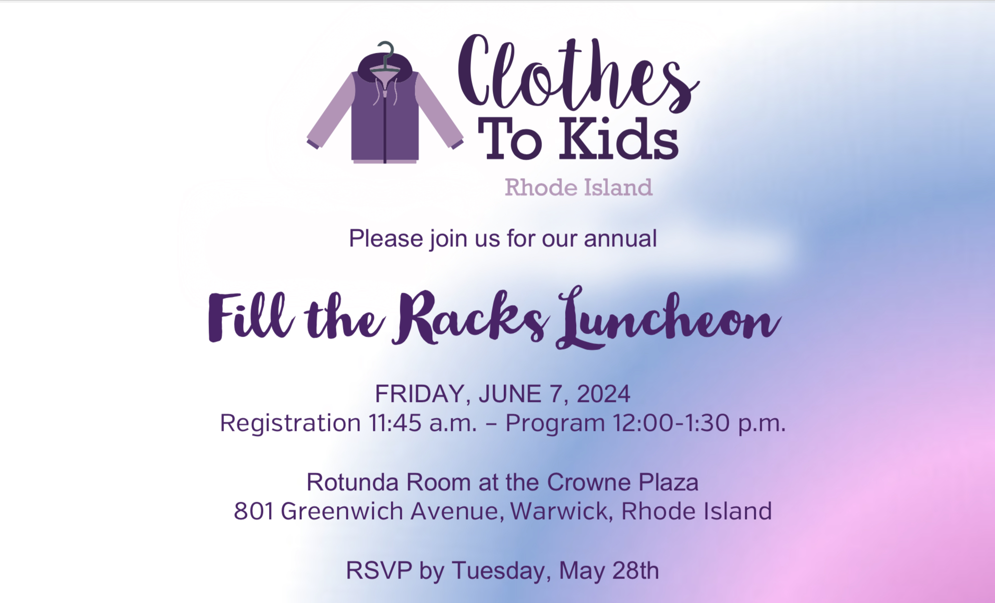 Fill the Racks Luncheon | Clothes to Kids RI
